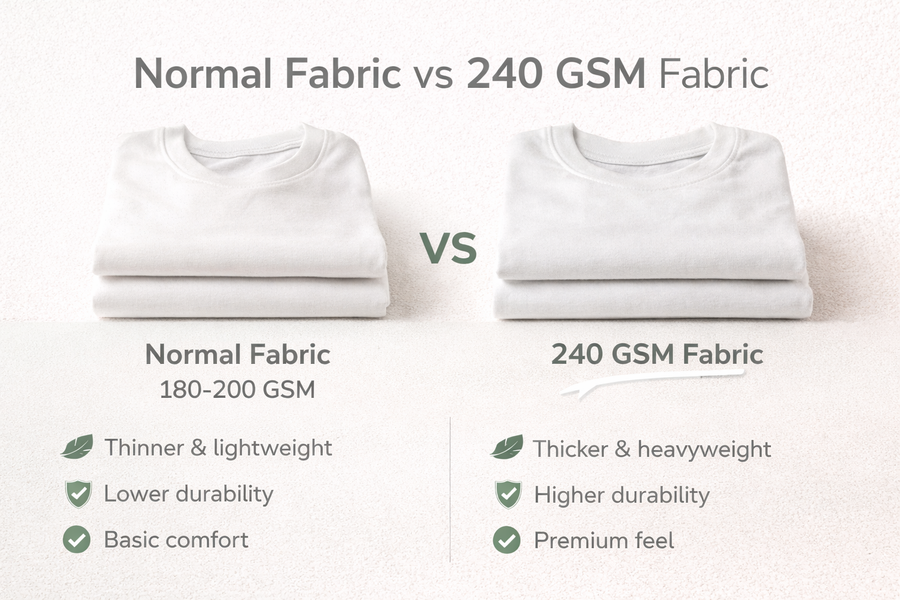 Normal Fabric vs 240 GSM: Which T-Shirt Fabric Is Better?